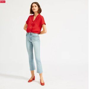 Everlane linen short sleeve notch shirt